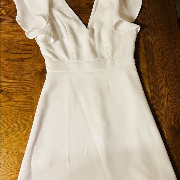 BCBGeneration White Ruffle Mini Dress - Picture 4 of 6